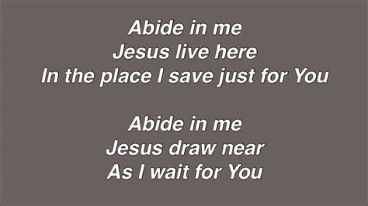 Abide in me lyrics