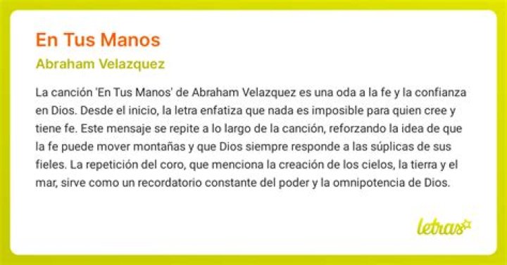 Abraham Velazquez Colgando en Tus Manos Lyrics English Translation