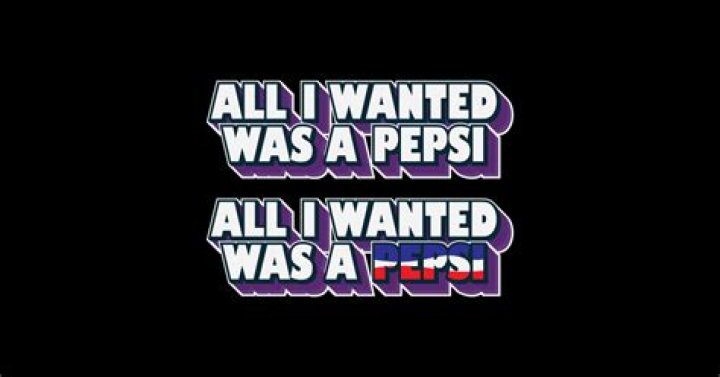 All i wanted was a pepsi lyrics