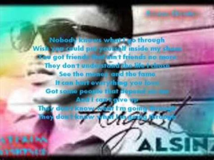 Alsina nobody knows lyrics