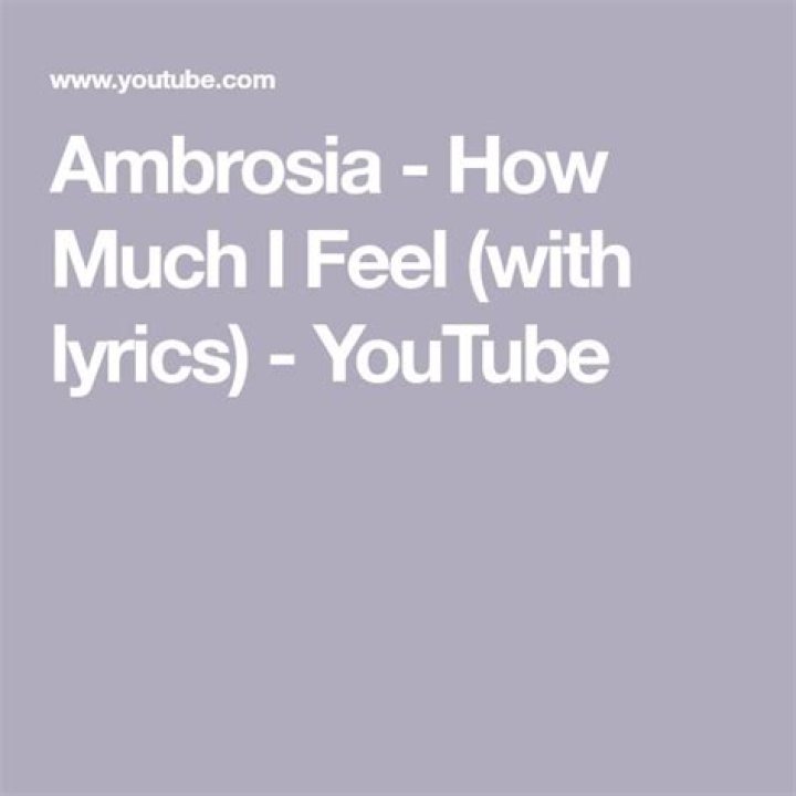 Ambrosia lyrics