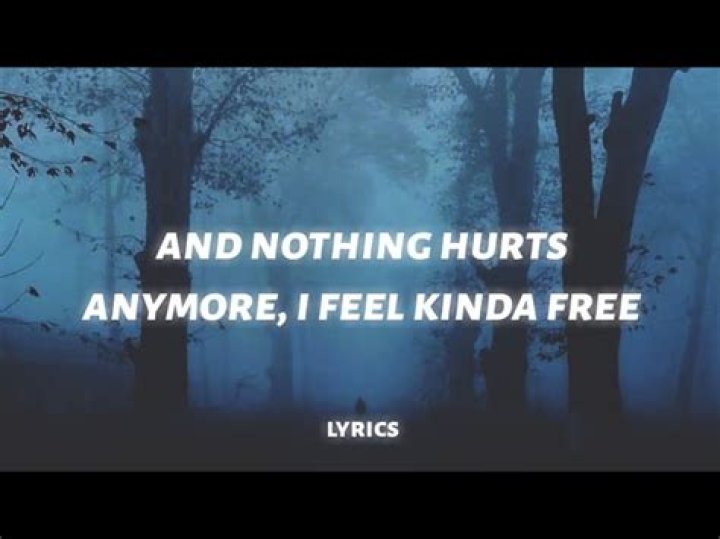 And nothing hurts anymore i feel kinda free lyrics