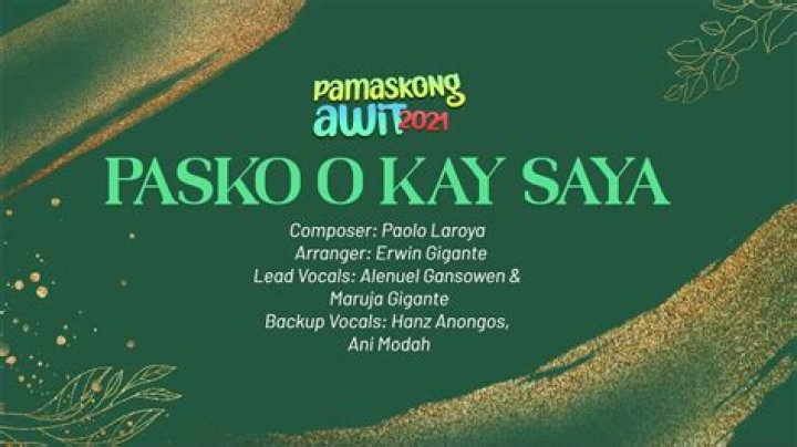 Ang pasko ay kay saya lyrics