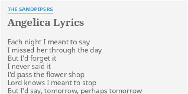 Angelica lyrics