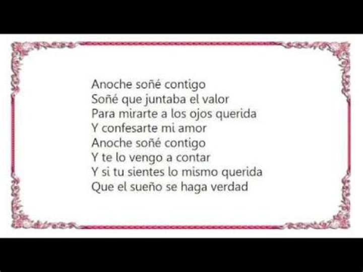 Anoche soñe contigo lyrics