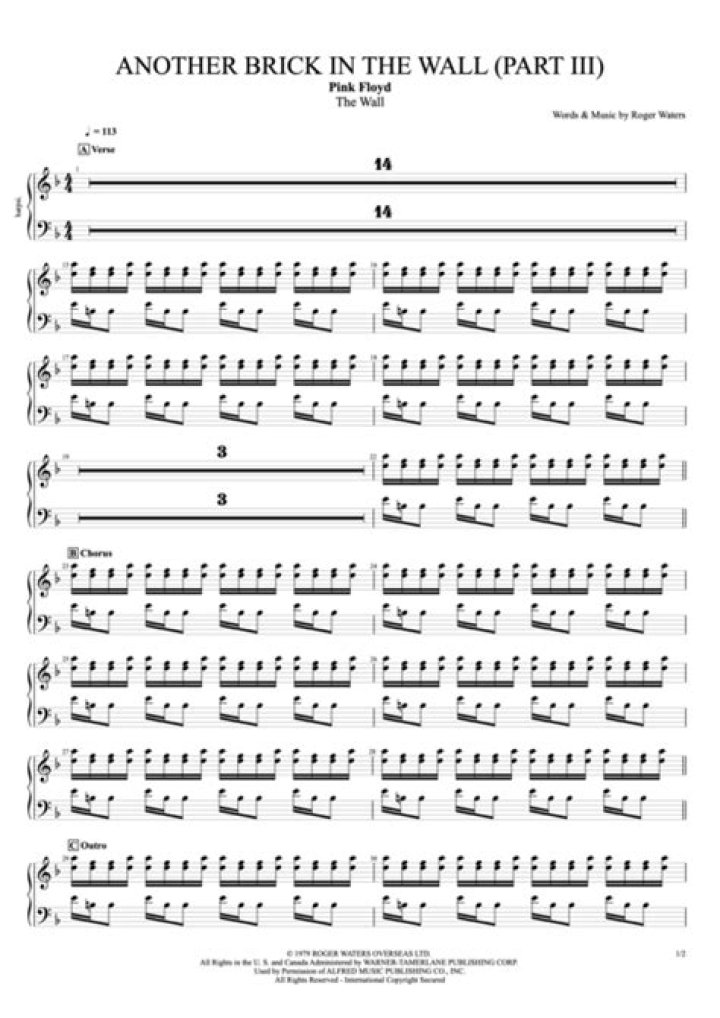 Another brick in the wall, part 3 band demo . lyrics