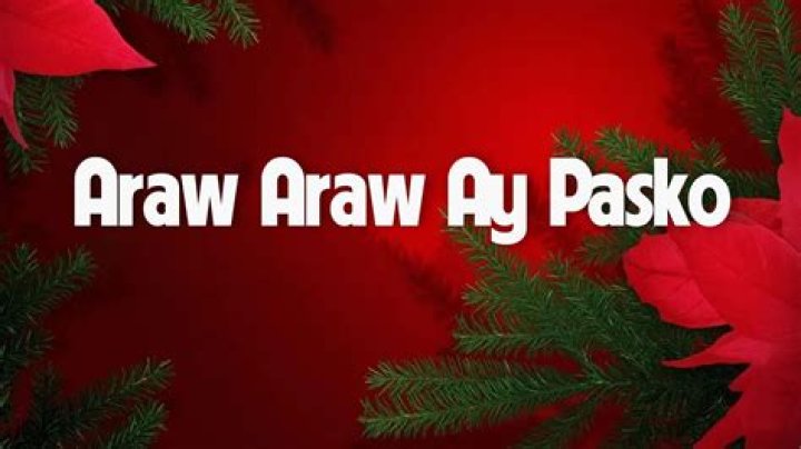 Araw araw ay pasko lyrics