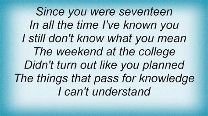 Are you relling in the years lyrics