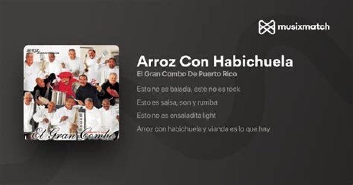 Arroz con habichuela ... lyrics