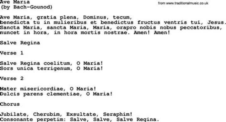 Ave maria by gomez translation to english lyrics