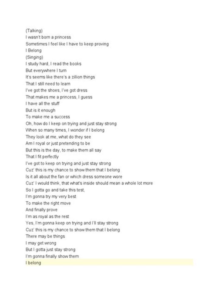 Baby you and i belong lyrics