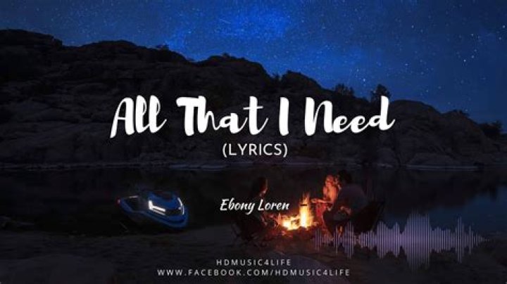 Baby you are all that i need lyrics