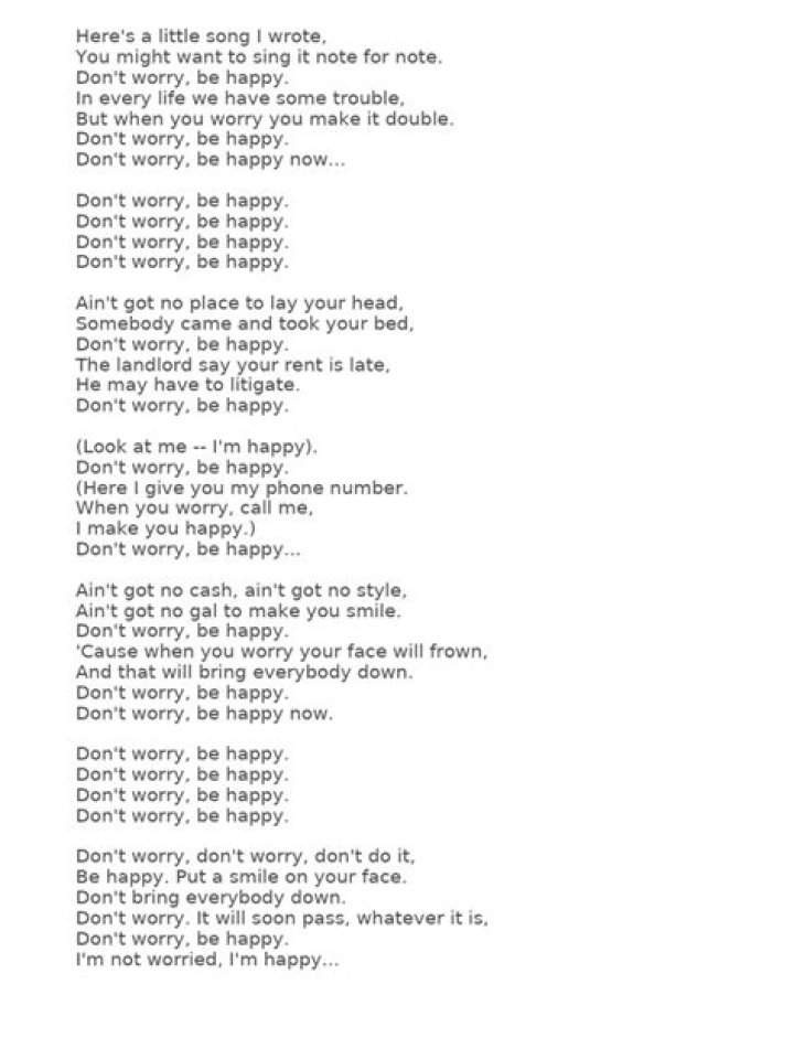 Baby you dont need to worry lyrics