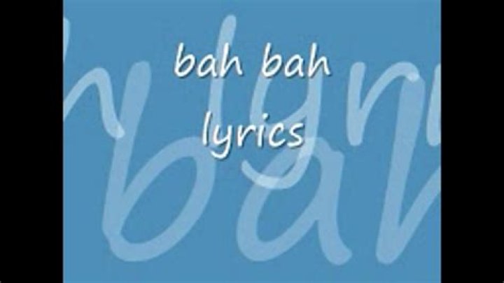 Bah bah you know lyrics