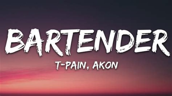 Bartender by t pain lyrics