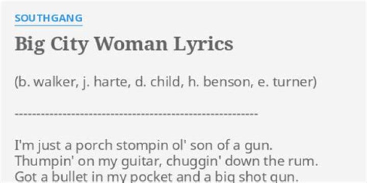 Big city woman lyrics