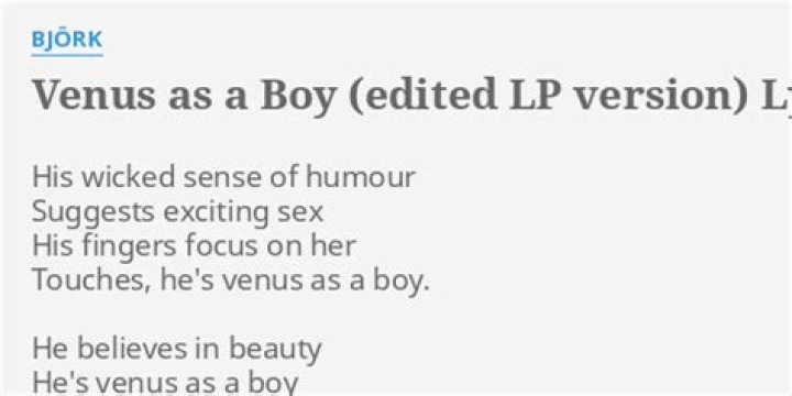 Björk – Venus As A Boy Lyrics
