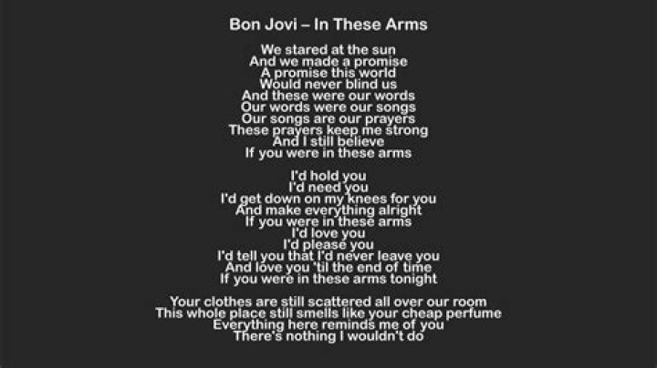 Bon Jovi – In These Arms Lyrics