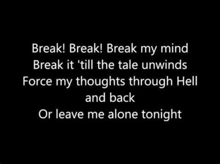Break my mind fnaf lyrics