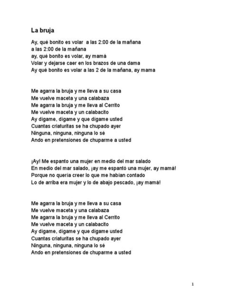 Bruja by lavva lyrics