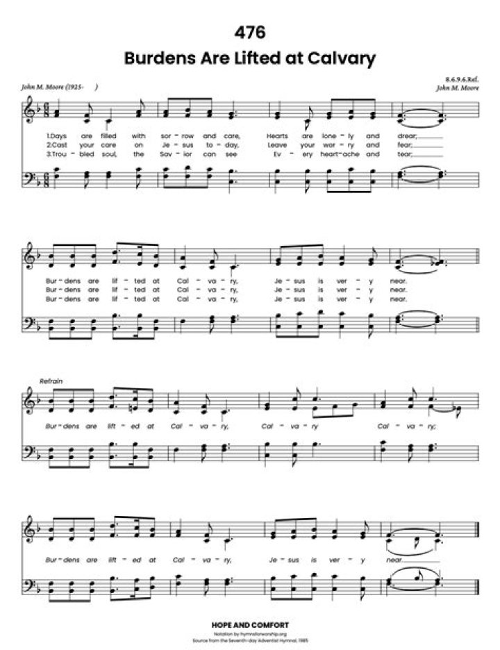 Burdens are lifted at calvary samoan lyrics