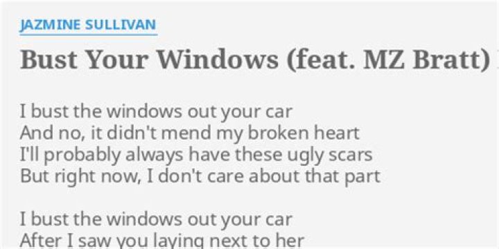 Bust your windows lyrics