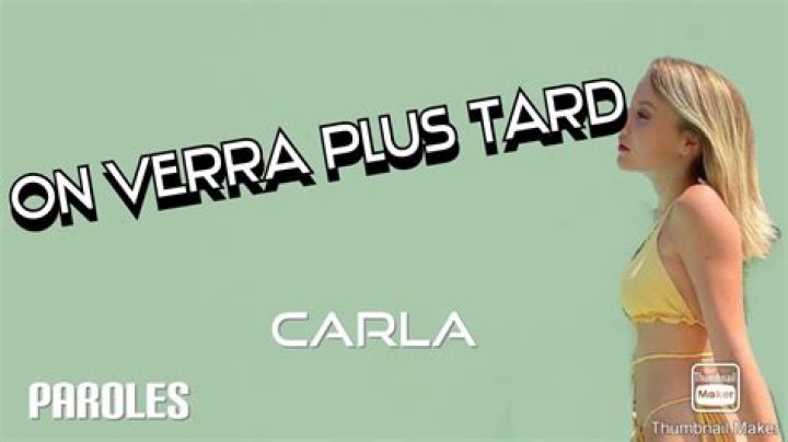 CARLA On verra plus tard Lyrics English Translation