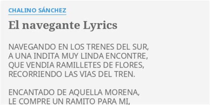 Chalino Sanchez El Navegante Lyrics English Translation