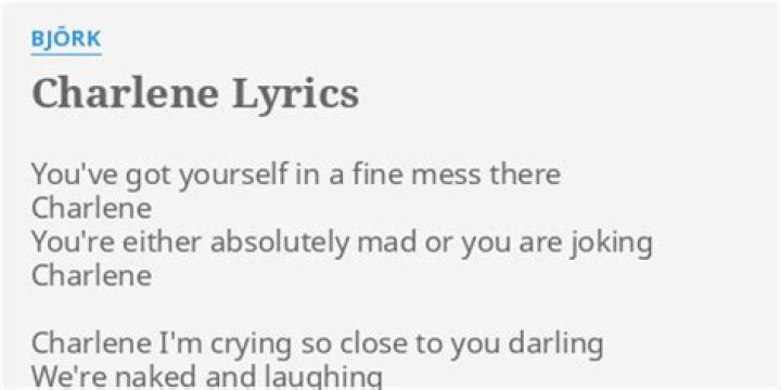 Charlene lyrics