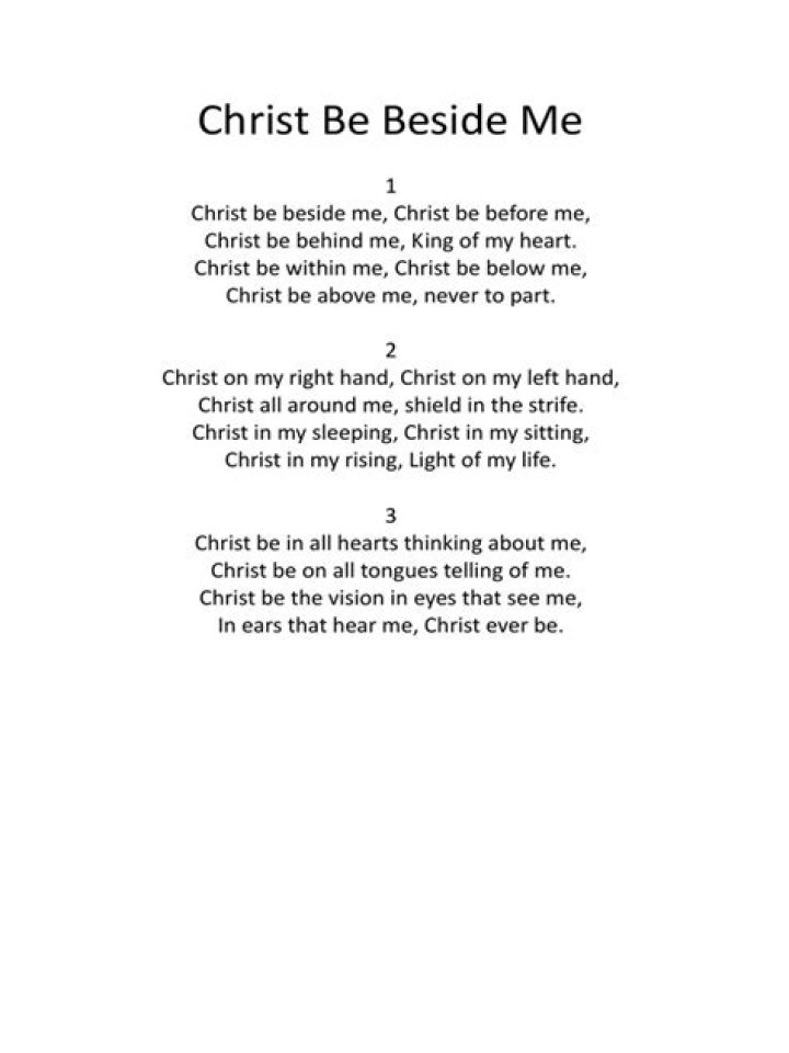 Christ be beside me lyrics