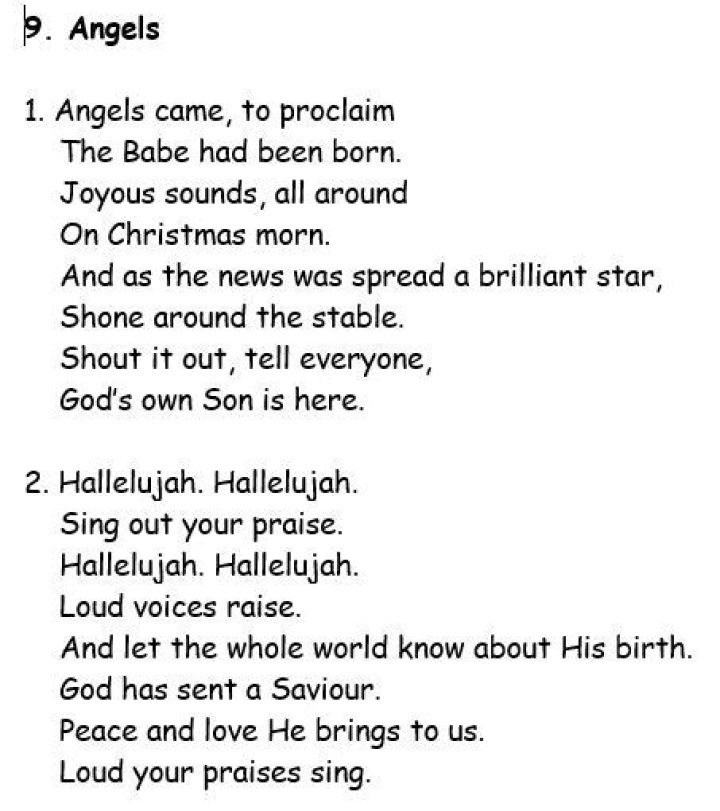 Christmas angels lyrics