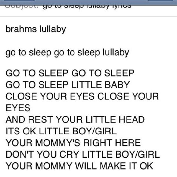 Close your eyes go to sleep lyrics