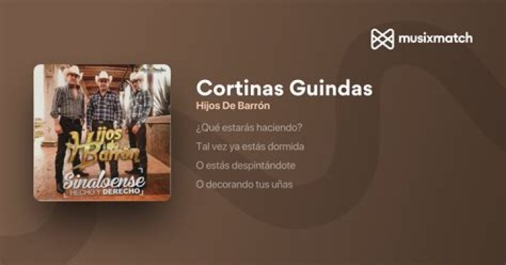 Cortinas guindas in english lyrics