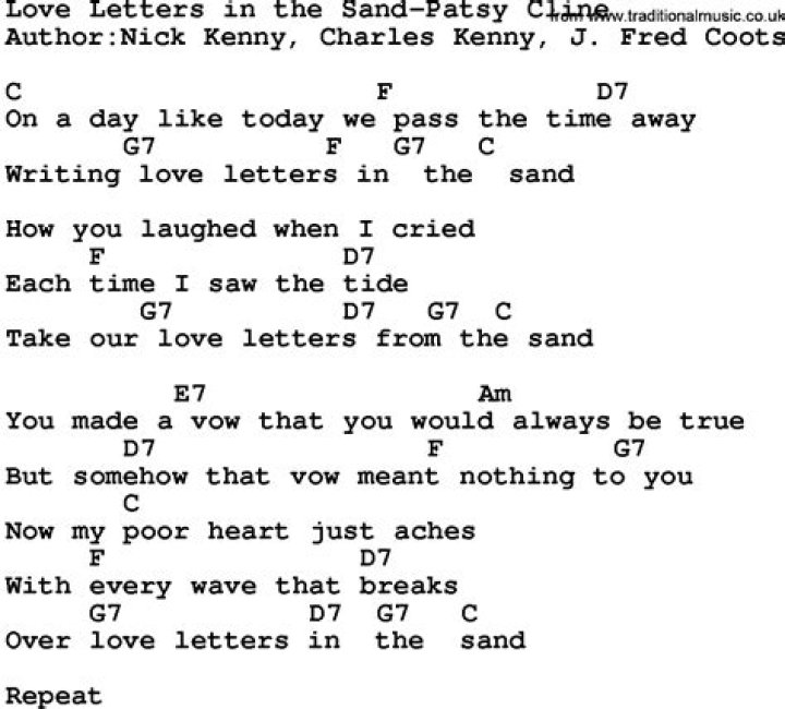 Country song in the sand lyrics