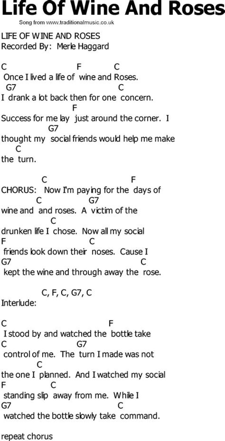 Country song wine lyrics