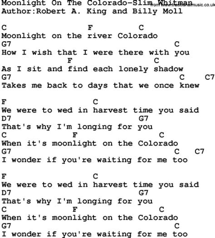 Country songs moonlight lyrics