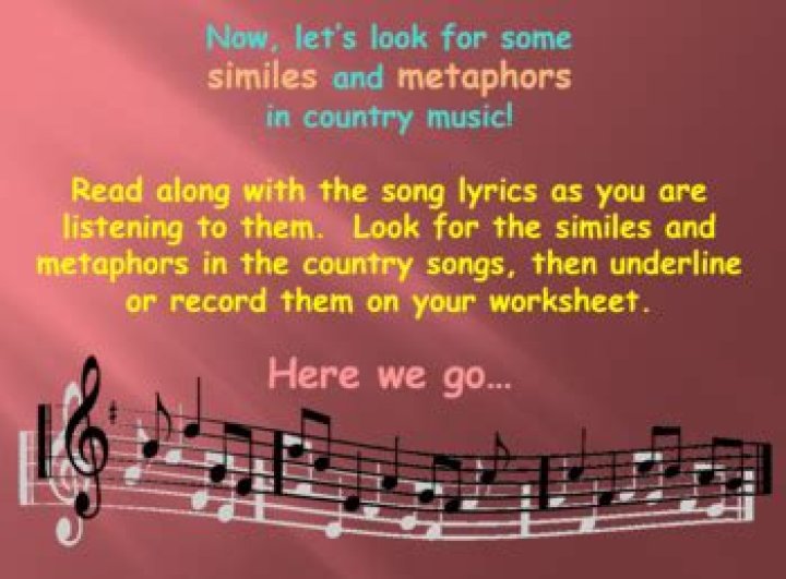 Country songs with similes and metaphors morgan wallan lyrics
