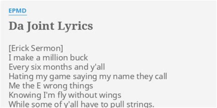 Da joint lyrics