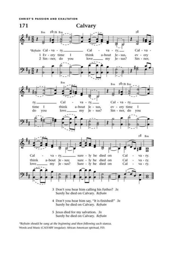 Died on calvary lyrics