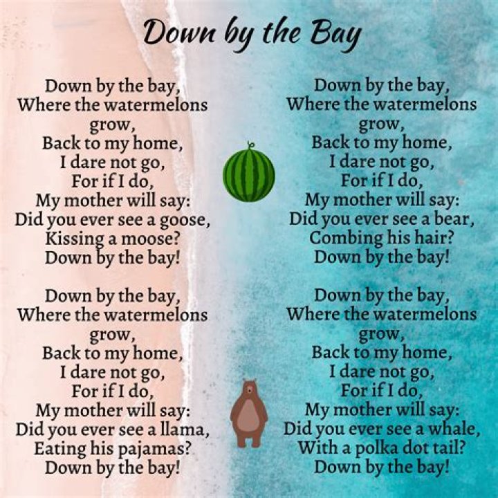 Down by the bay, where the watermelon grows lyrics