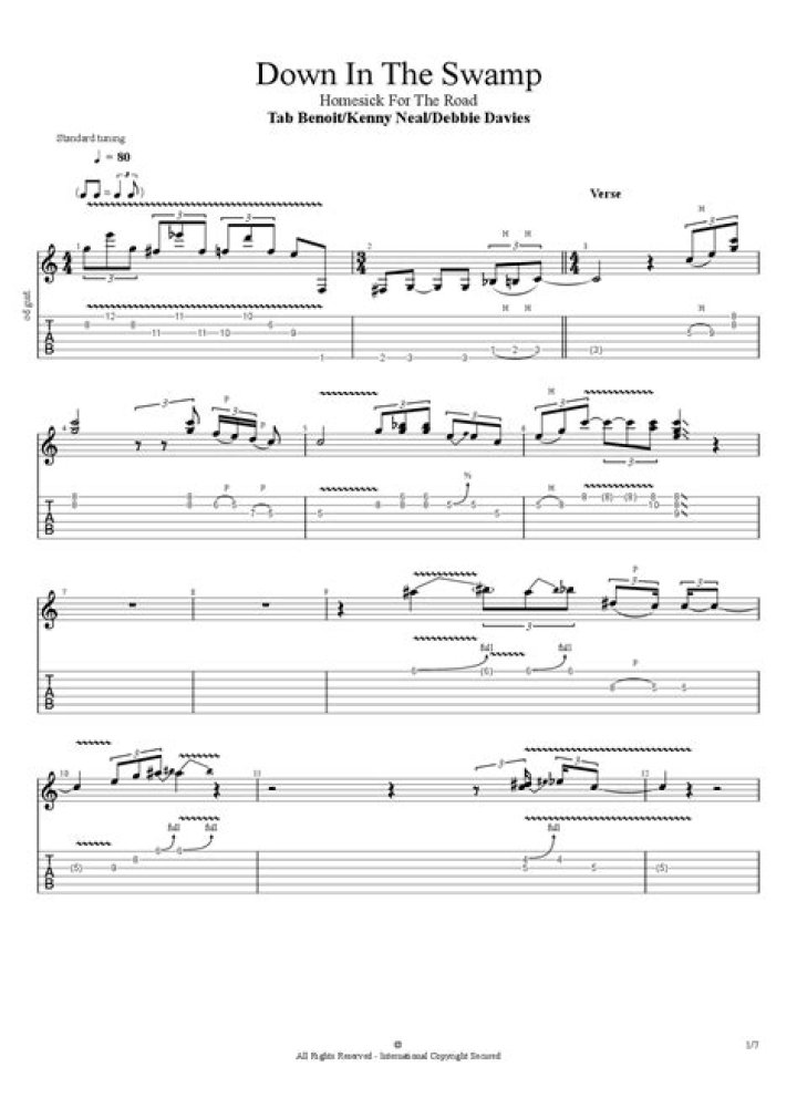 Down in the swamp ... lyrics