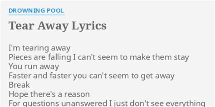 Drowning Pool – Tear Away Lyrics