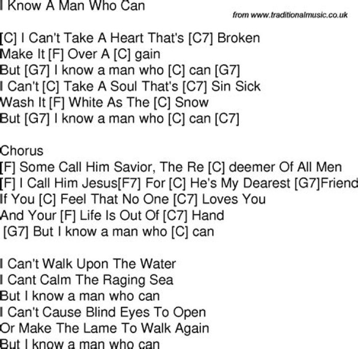 Edwin hawkins i know a man lyrics