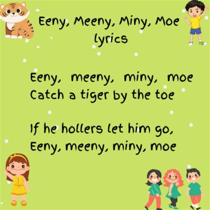 Eenie meenie minie moe lyrics