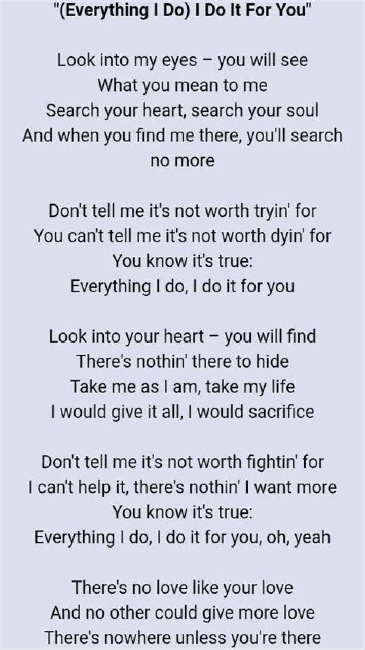 Everything i do .bryan adams lyrics