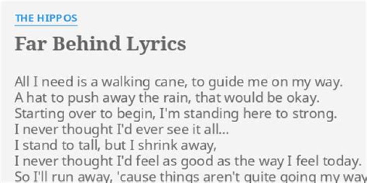 Far behind lyrics