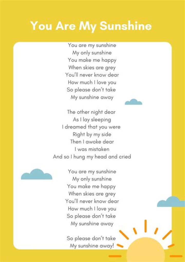 Feel the rays of my sunshine lyrics