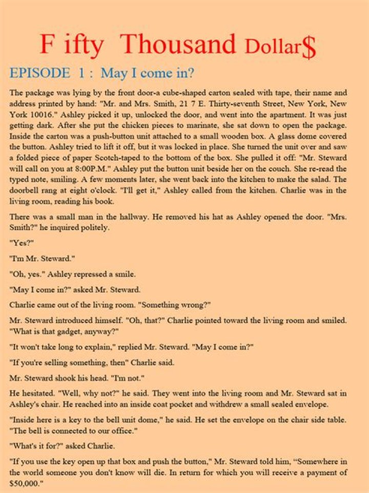 Fifty thousand dollar lyrics