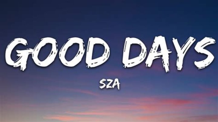 Figurative language in sza good days lyrics