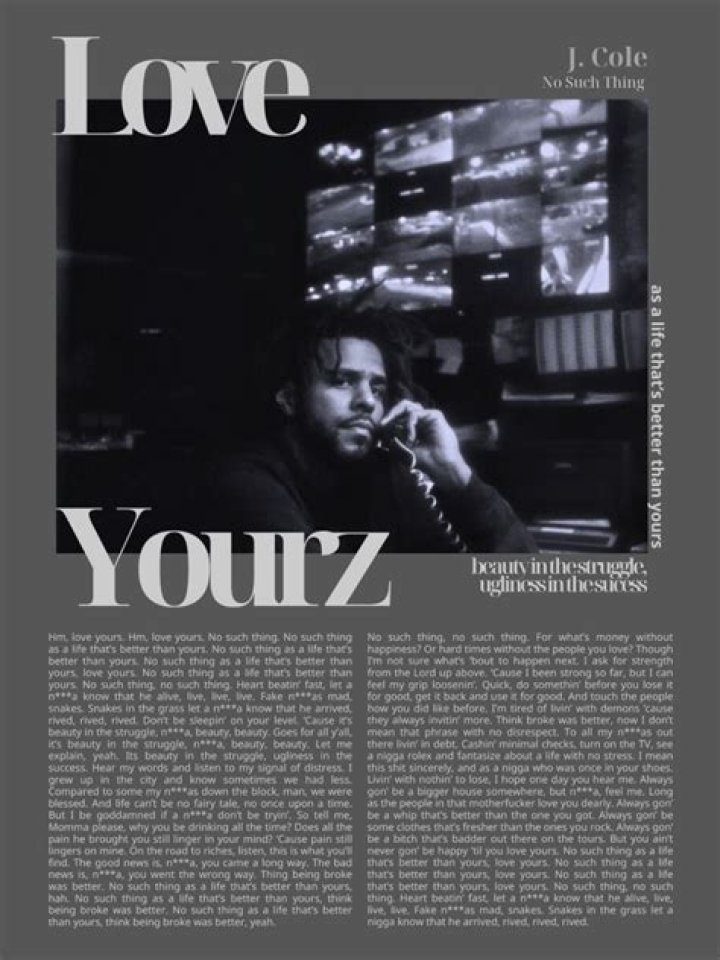 Figurative language love yourz j cole lyrics